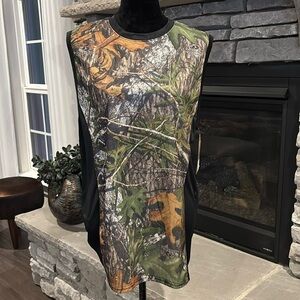 Mossy Oak Obsession Camo print,sleeveless muscle tank,lightweight,solid back